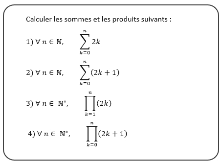 Somme et produits de pairs et d'impairs prépa ECG